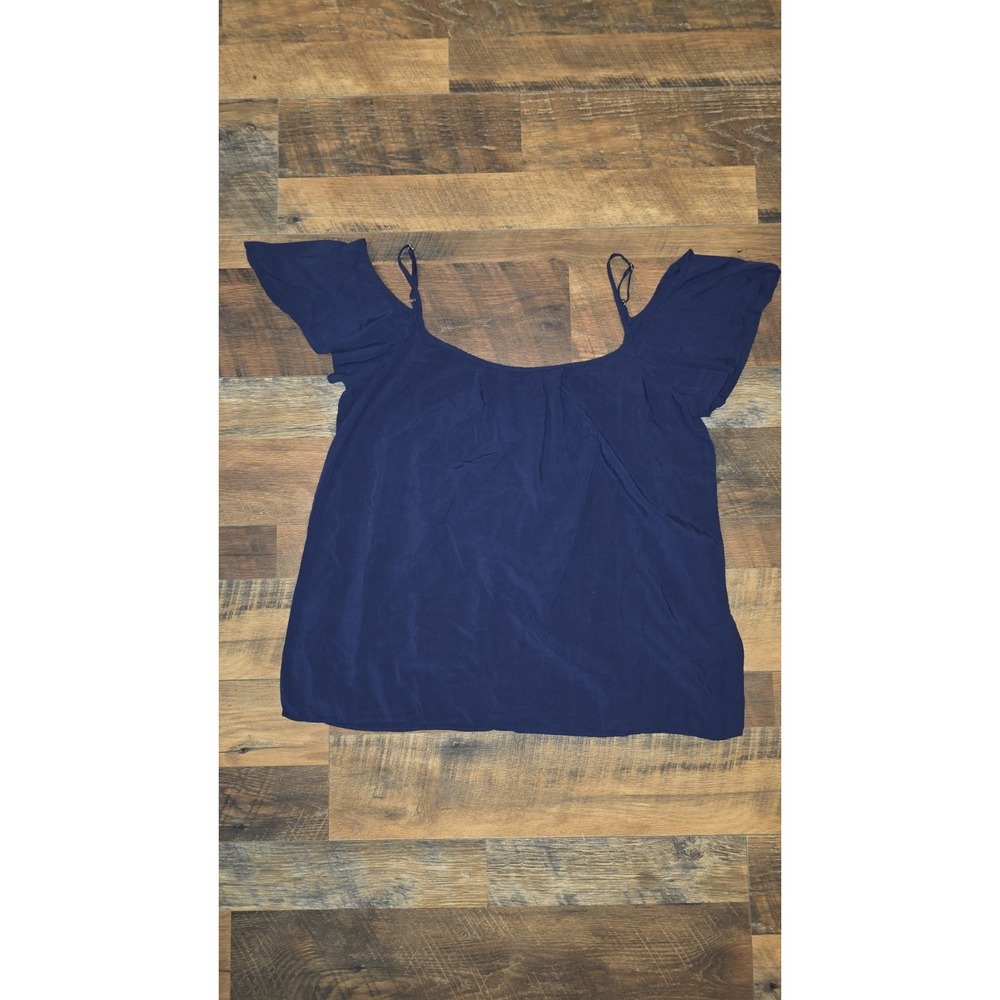 Southern Tide Women's Blakely Cold Shoulder Nautical Navy Blue Blouse Sz M